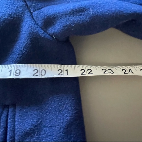 Larry Levine Wool Pea Coat | Double Breasted | Blue | Size Medium - Picture 14 of 15